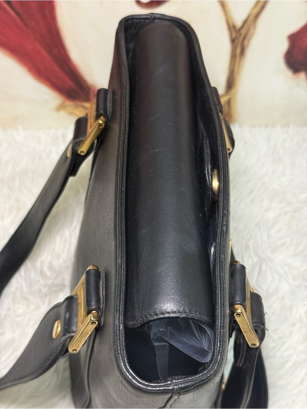 MCM Authentic Black Leather Tote Bag - Picture 7 of 12